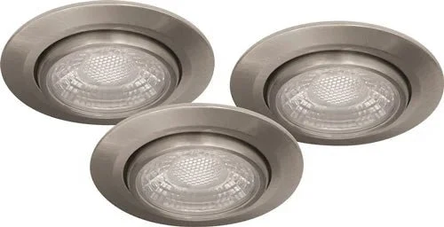 9er Set LED Einbaustrahler Silber – dimmbar – schwenkbar – IP44 – ultra flach – Malmbergs MD-13