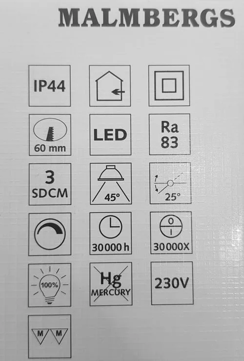 9er Set LED Einbaustrahler Silber – dimmbar – schwenkbar – IP44 – ultra flach – Malmbergs MD-13