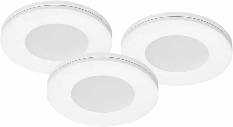 9er Set LED Spots MD-305 – Möbeleinbauleuchten dimmbar, ultra slim 6 mm, weiß