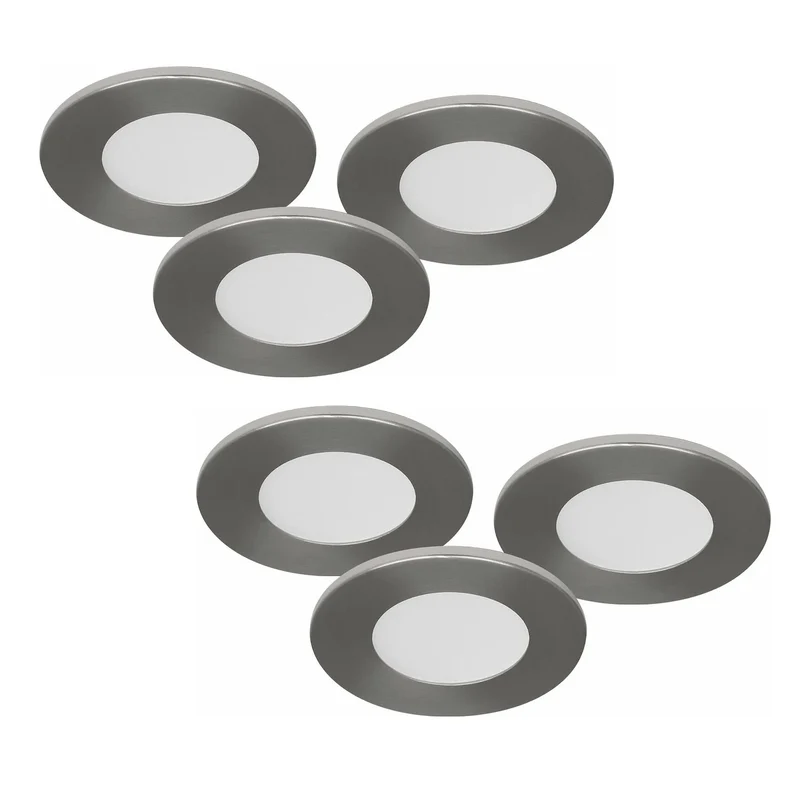 6er Set LED Möbeleinbauleuchten dimmbar 57 mm ultra-slim – Malmbergs MD-305