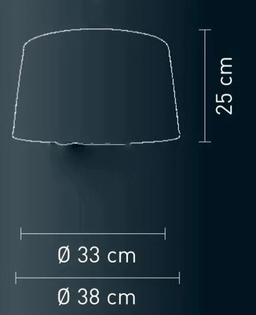 Plissierter Lampenschirm schwarz Organza für Pendelleuchte 38 cm