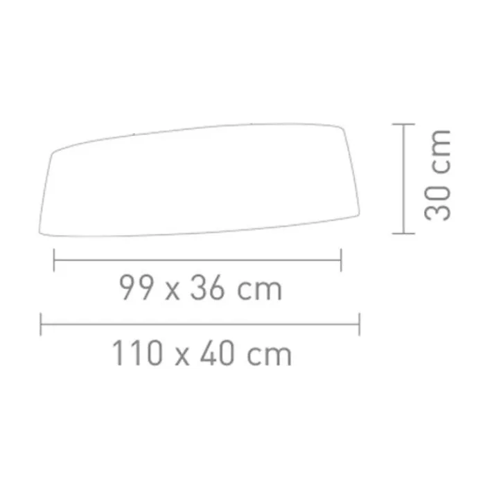 Plissierter Lampenschirm schwarz oval transparent Organza 110 cm