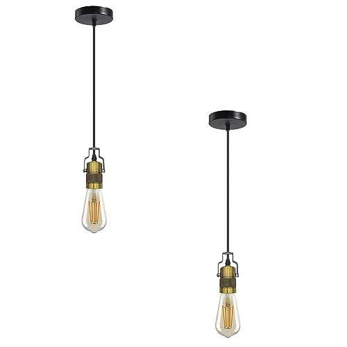 Retro Deckenlampe Vintage Pendelleuchte E27 Fassung Lampe ~3434