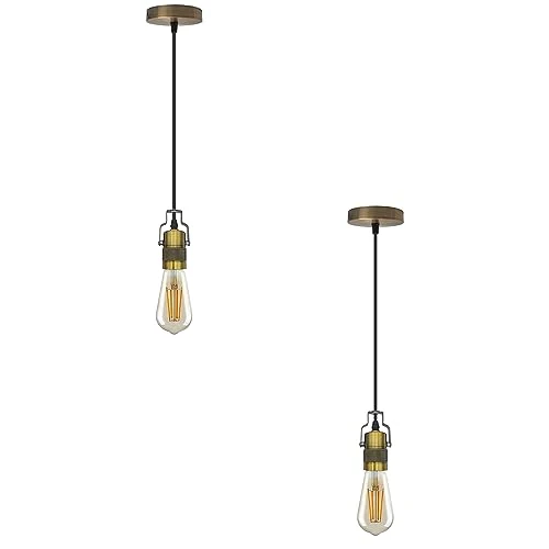 Retro Deckenlampe Vintage Pendelleuchte E27 Fassung Lampe ~3434