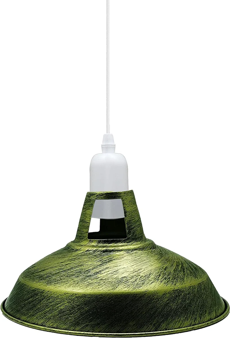Lampada Sospensione Industriale Gialla Fessura Retrò E27 B22 ~3424
