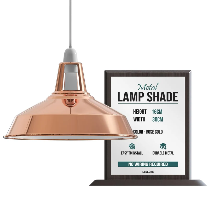 Lampada Sospensione Industriale Gialla Fessura Retrò E27 B22 ~3424