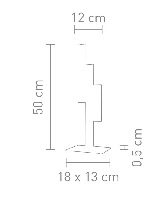 Sompex EMPIRE LED-Wallwasher Tischlampe – indirektes Licht, Aluminium gebürstet, 50 cm, dimmbar