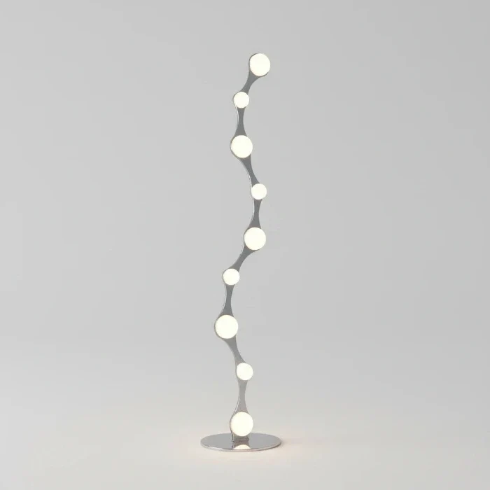 Indirekte LED Stehlampe SMART – dimmbare Design-Bodenlampe mit Gelenken, Wallwasher, Aluminium gebürstet, 120 cm