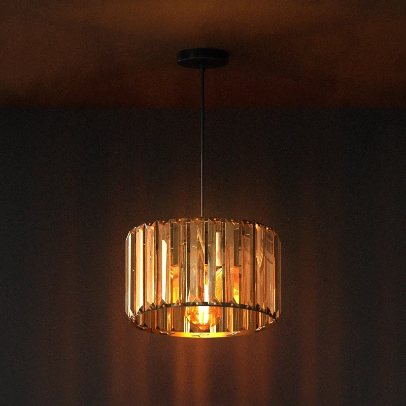 Kristall Kronleuchter Pendelleuchte – Trommelschirm Design ~ 3369