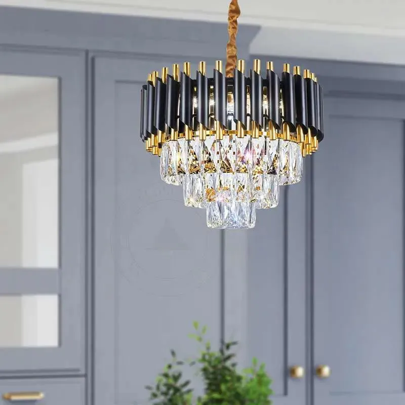 Kristall Kronleuchter Modern – Luxus Kristall Decken Hängelampe 40cm ~ 3367