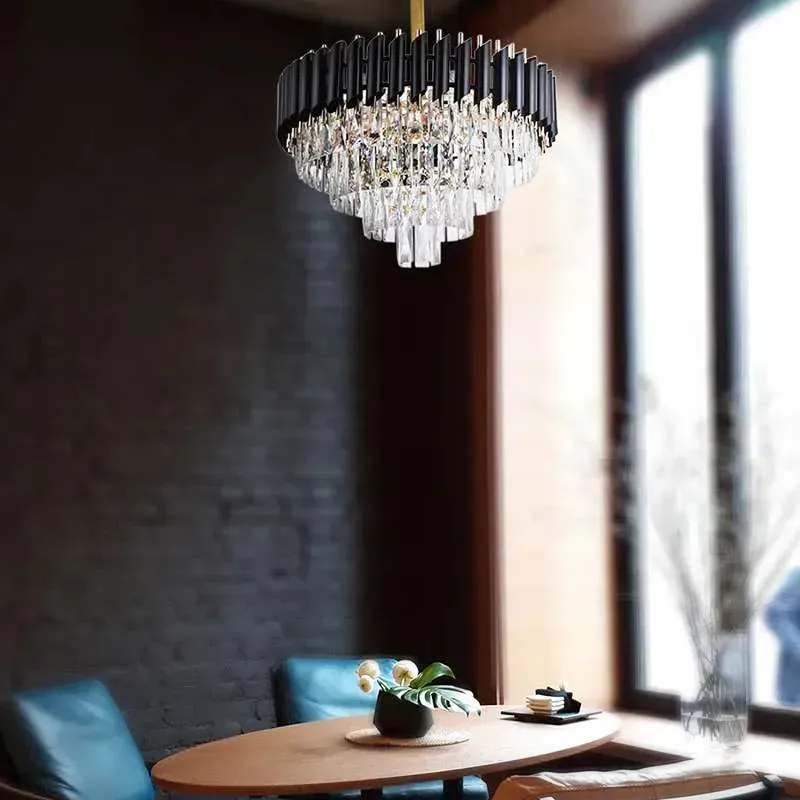 Kristall Kronleuchter Modern – Luxus Kristall Decken Hängelampe 40cm ~ 3367