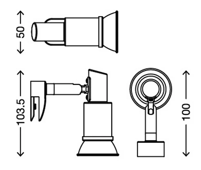 Bad-Spiegelleuchte zum Klemmen Chrom – schwenkbar – inkl. GU10 LED – SPLASH Spiegel-Klemmleuchte