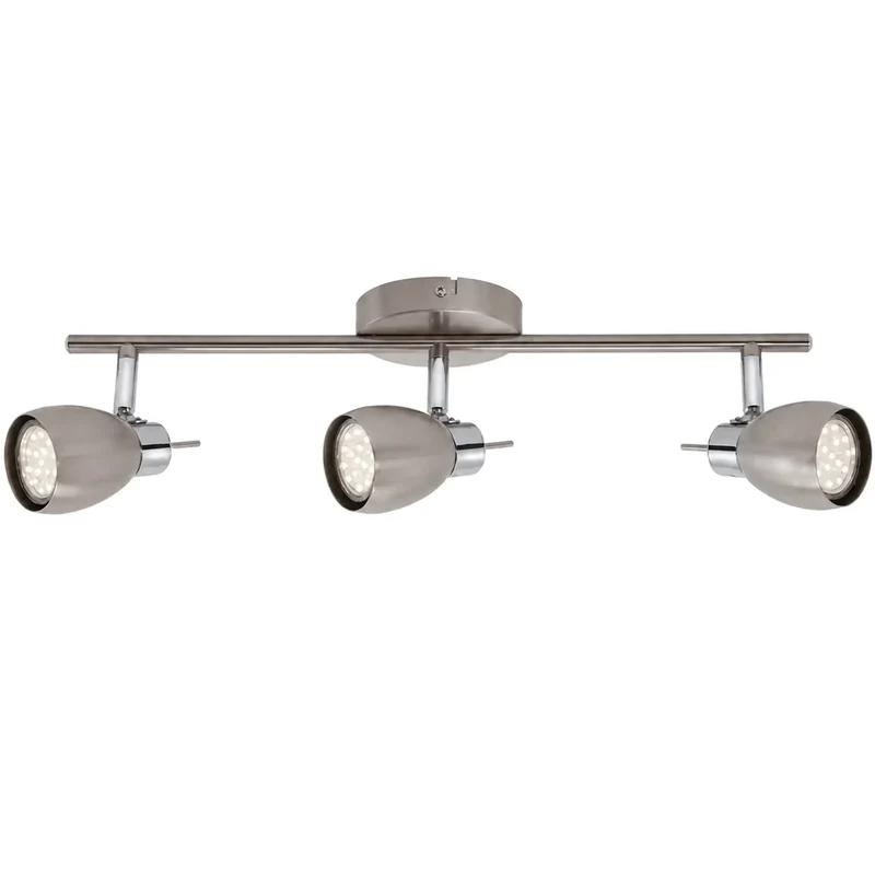 Briloner TWO LED Deckenstrahler 3-flammig – GU10 schwenkbar, Nickel matt, warmweiß