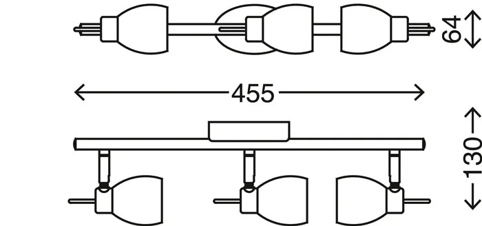 Briloner TWO LED Deckenstrahler 3-flammig – GU10 schwenkbar, Nickel matt, warmweiß