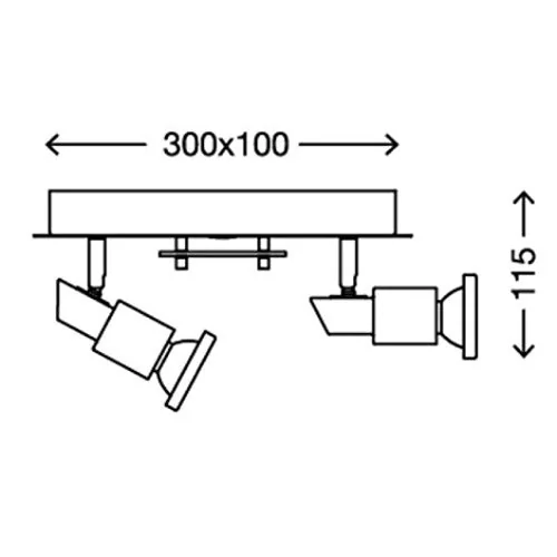 LED Wand- und Deckenleuchte 3flg COMBINATA Metall-Glas matt-nickel