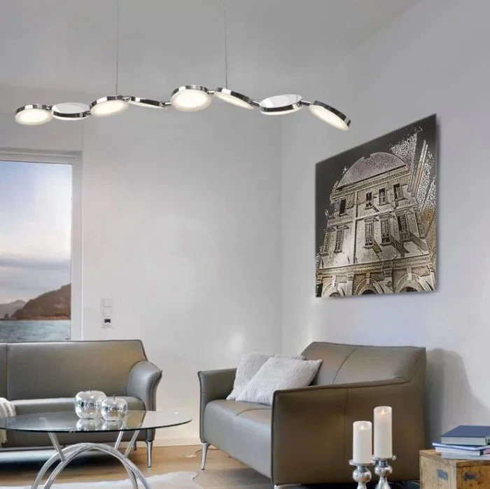 LED Esstischlampe Konge 90 cm – dimmbar & verstellbar (Chrom) drehbar