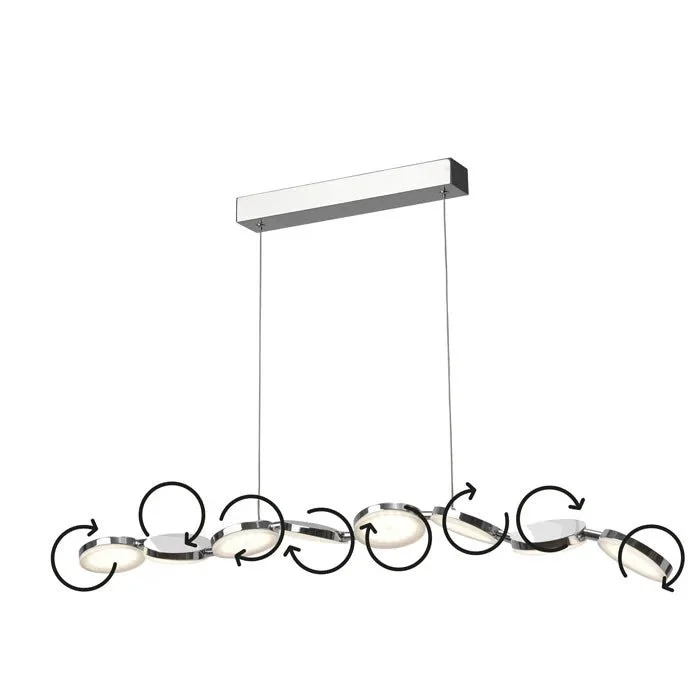 LED Esstischlampe Konge 90 cm – dimmbar & verstellbar (Chrom) drehbar