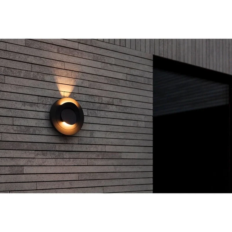 B-Ware Lutec Außenleuchte Wandleuchte Moov LED Gartenlampe anthrazit IP54 68x21cm