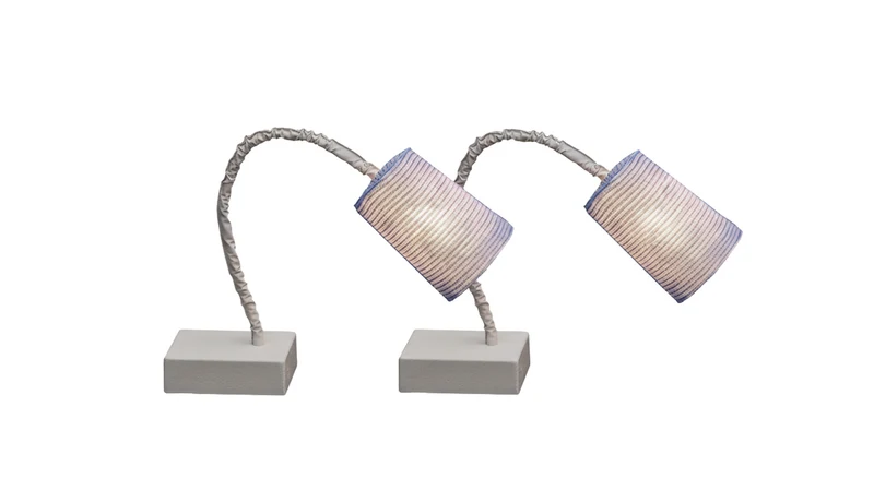 Set 2 Paint T Stripe Lampe de Table