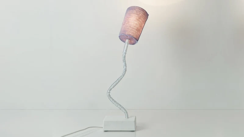 Set 2 Paint T Stripe Lampe de Table