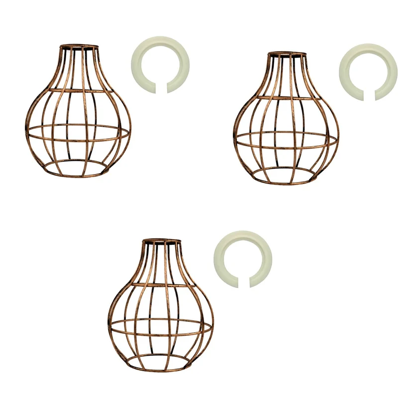 Lampenschirme Vintage DrahtKäfig Schirm Pendelleuchten Retro Deckenlampenschirm~3357