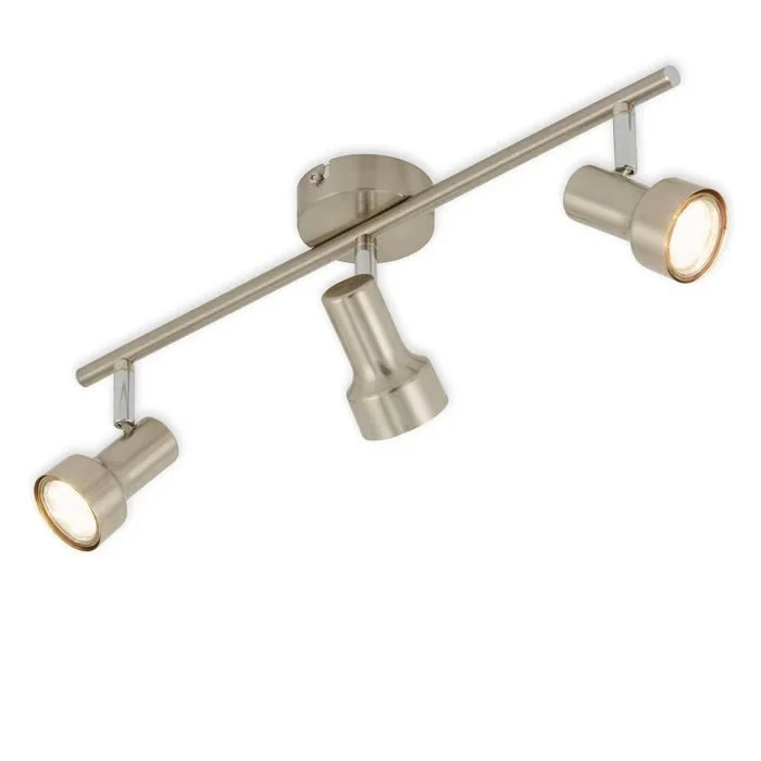 Briloner SUB LED Deckenstrahler 3-flammig – schwenk- & drehbar, GU10, matt-nickel, warmweiß