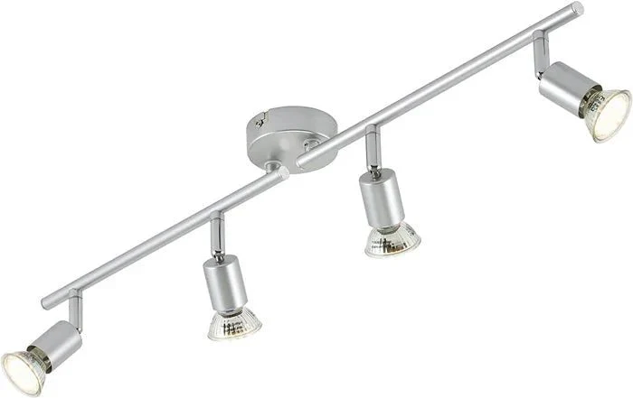 Briloner PICCO LED Deckenspot 4-flammig titanfarbig – schwenk- & drehbar, GU10, warmweiß
