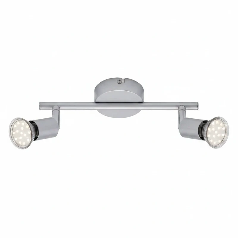 Briloner LED Deckenstrahler 2-flammig silberfarben – GU10, schwenkbar, Deckenspot PICCO