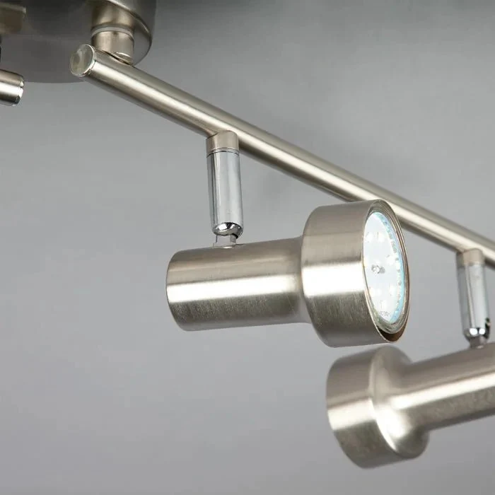 Briloner LED Deckenstrahler 4-flammig GU10 schwenkbar 60 cm Matt-Nickel SUB 2843-042