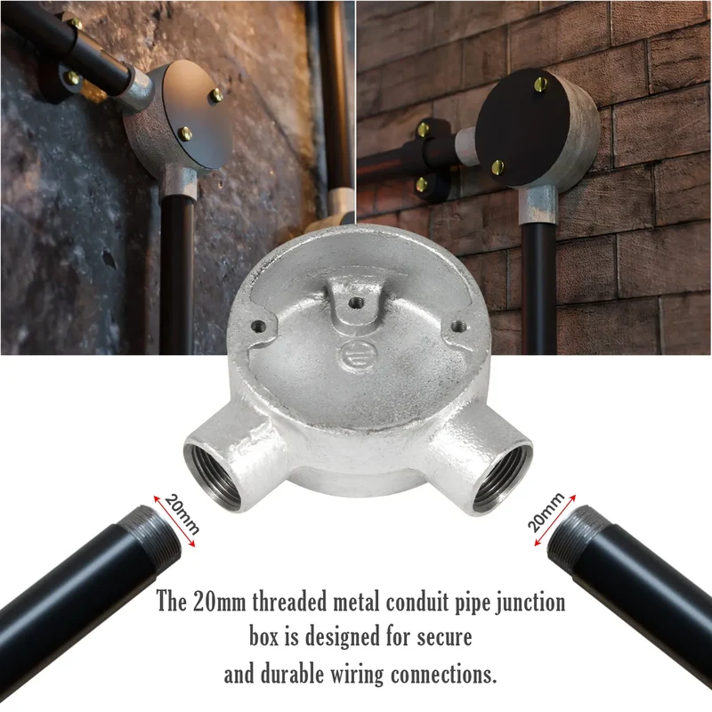 Leuchtkasten Armatur Verzinkter Stahl Klemmenkasten für Lampe ~3226