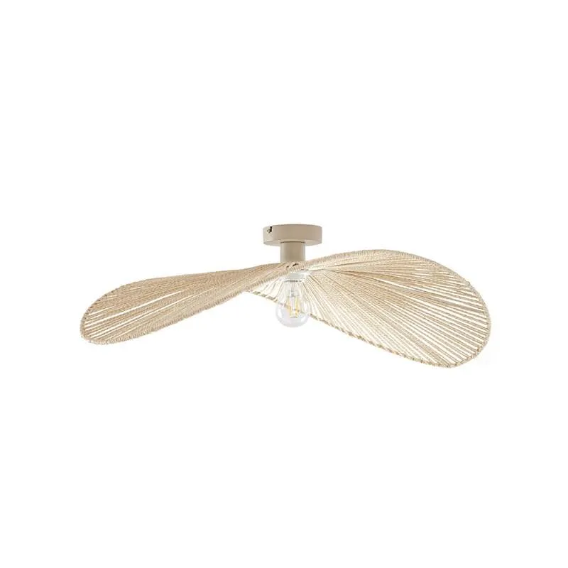 B-Ware Lindby Deckenleuchte Valdorin LED Lampe dimmbar beige 75x50cm Papier Leuchte
