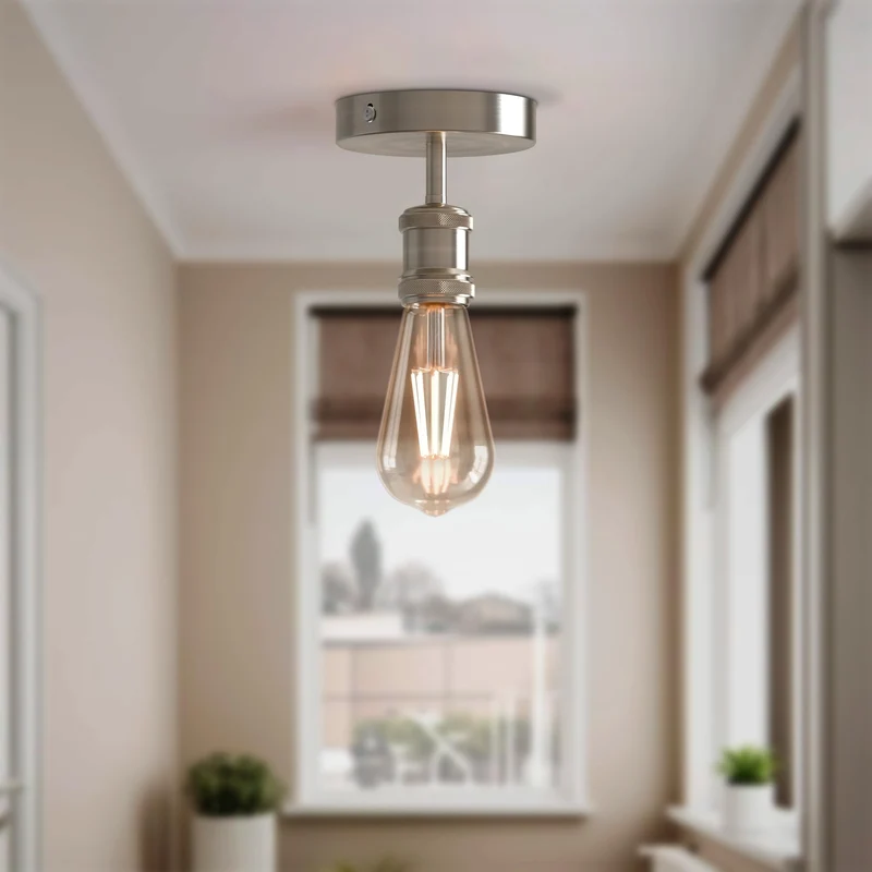 LEDSone Vintage Deckenleuchte | E27 Fassung Deckenlampe zur Direktmontage ~ 3348