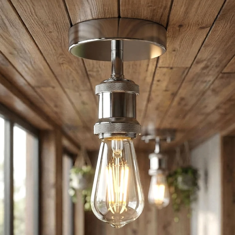 LEDSone Vintage Deckenleuchte | E27 Fassung Deckenlampe zur Direktmontage ~ 3348