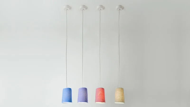 Set 2 Paint Stripe Suspension Lampe
