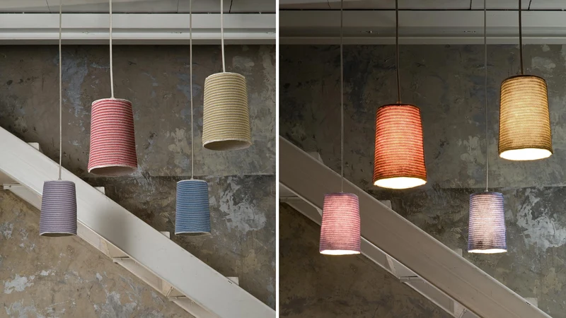 Set 2 Paint Stripe Suspension Lampe