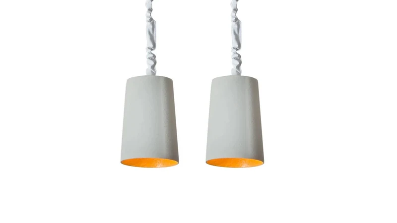Set 2 Paint Cemento Suspension Lampe