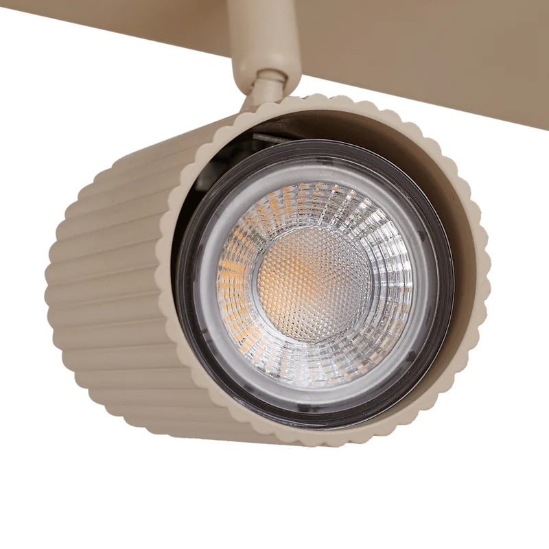 B-Ware Lindby Deckenspots Kardis LED Strahler 3-flg dimmbar beige 45x6cm Metall GU10