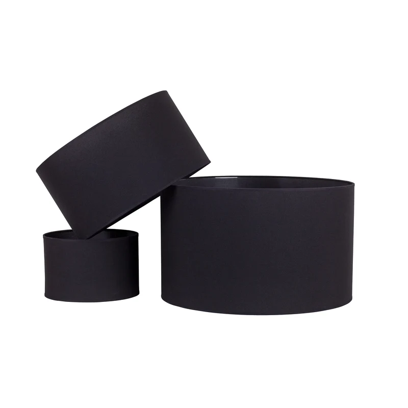 B-Ware Euluna Lampenschirm Roller Ø 50 cm schwarz Hängelampe E27 IP20 Made in Europe