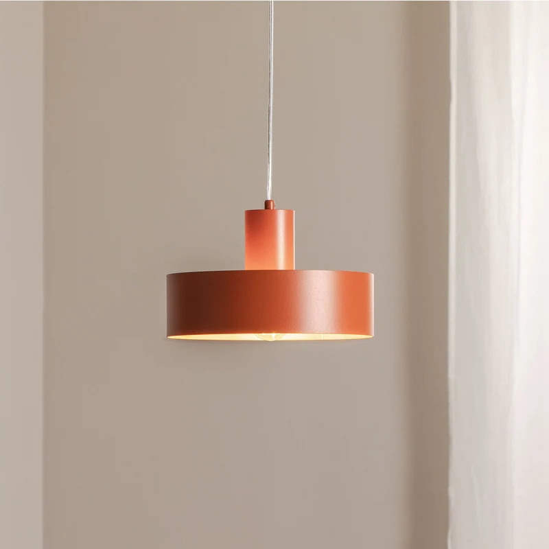 B-Ware Sigma Hängeleuchte Rif M LED Pendelleuchte dimmbar rot Stahl Ø25cm 1-flammig