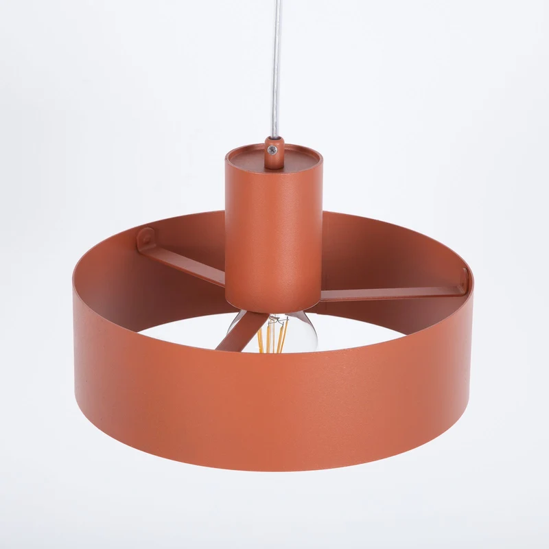 B-Ware Sigma Hängeleuchte Rif M LED Pendelleuchte dimmbar rot Stahl Ø25cm 1-flammig
