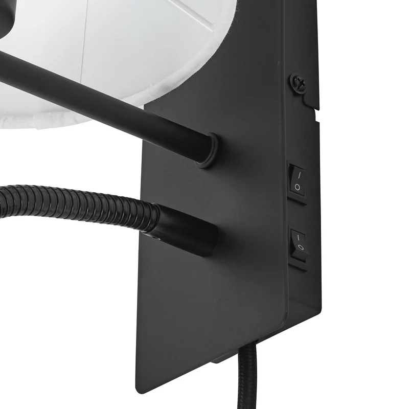 B-Ware Lindby Wandleuchte Leselampe LED Florens schwarz 235 cm Leuchte Spot Lampe