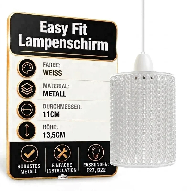 Vintage Lampenschirm Ersatzschirm – Zylinder Vintage Wählbar | E27 , B22 ~3165