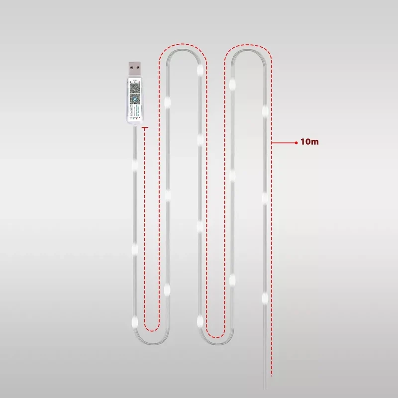 10m LED RGB USB Streifen LED mit Fernbedienung ~3151