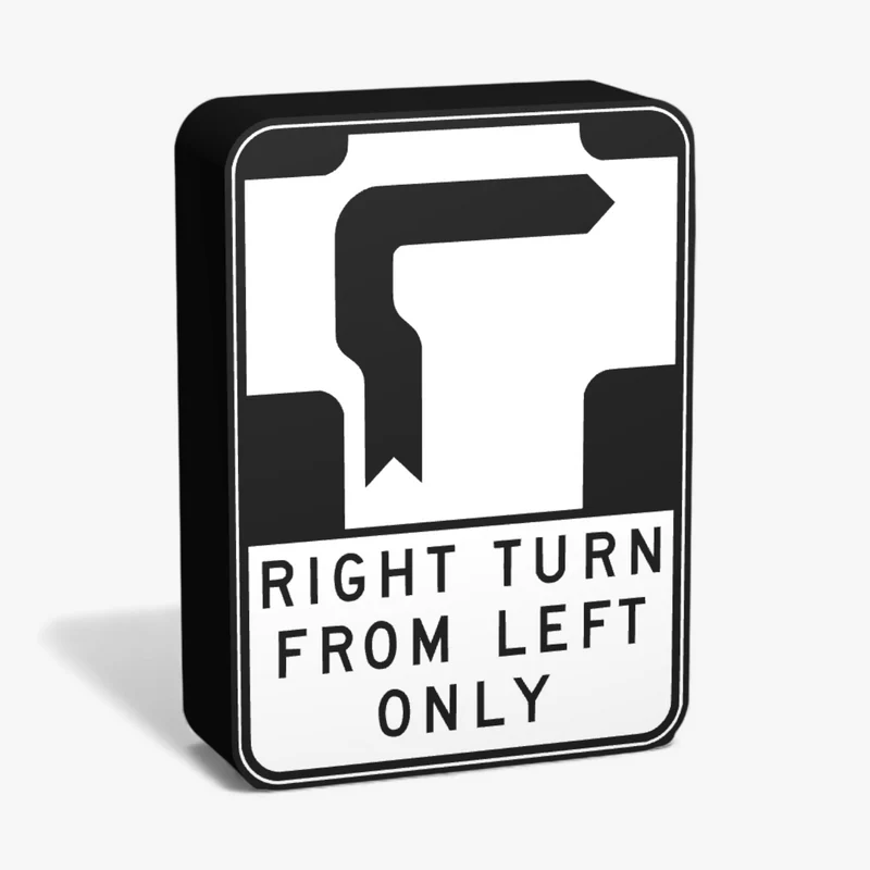 Right Turn from Left Only Lampe