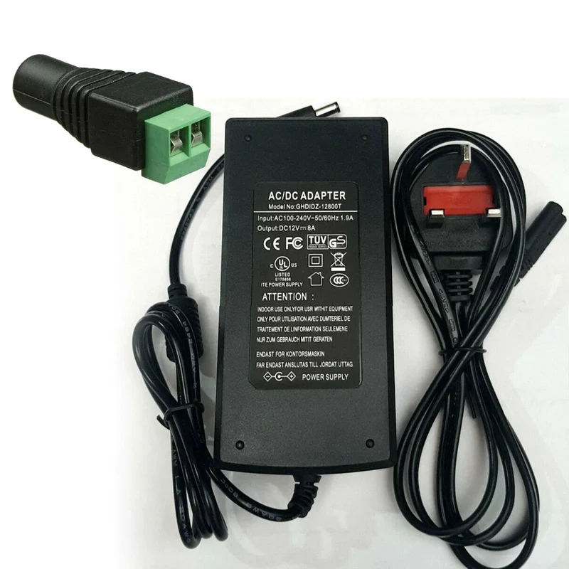 12V 8A Netzteil & 1 Splitter Kabel Netzteil Stecker ~3343