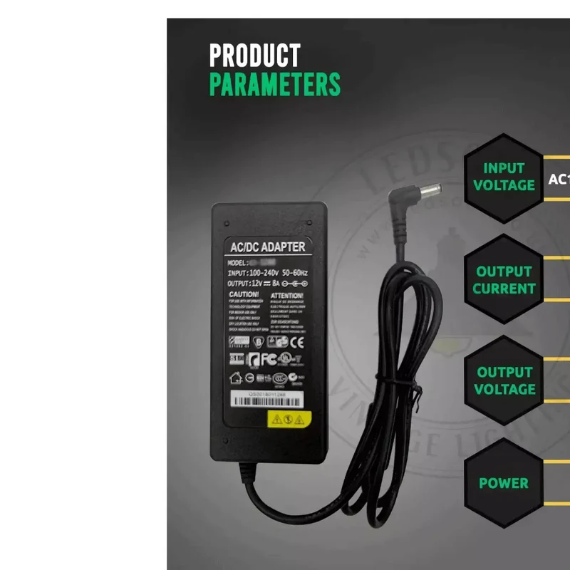 12V 8A Netzteil & 1 Splitter Kabel Netzteil Stecker ~3343