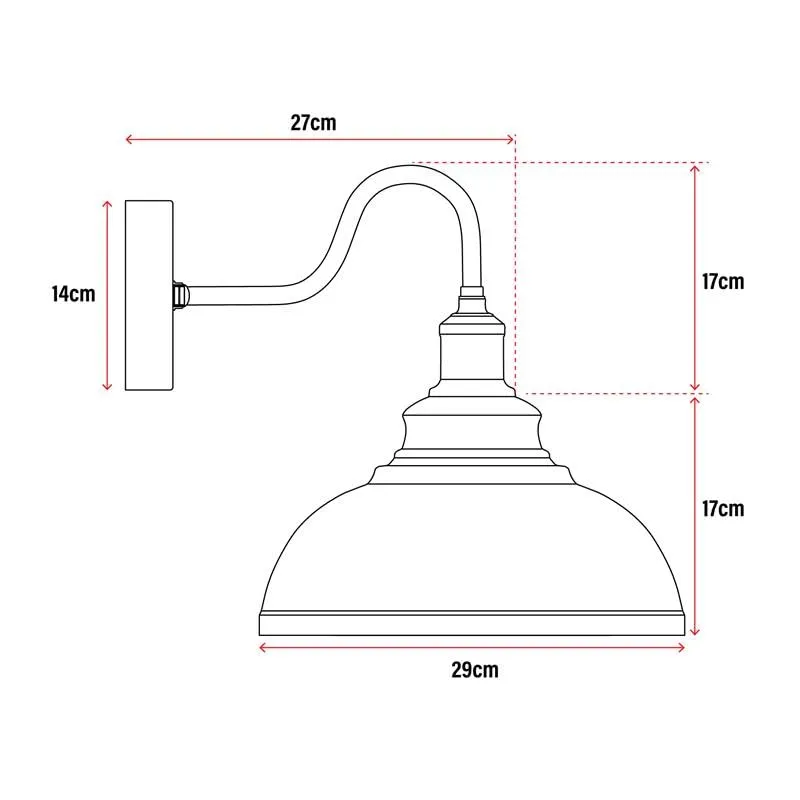 Schwanenhals Wandleuchte Vintage E27 Industrial Wandlampe~3339