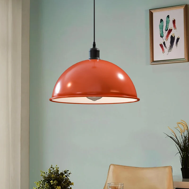 Retro Halbkugel Pendelleuchte Höhenverstellbar E27 | Ø 40cm ~ 3337