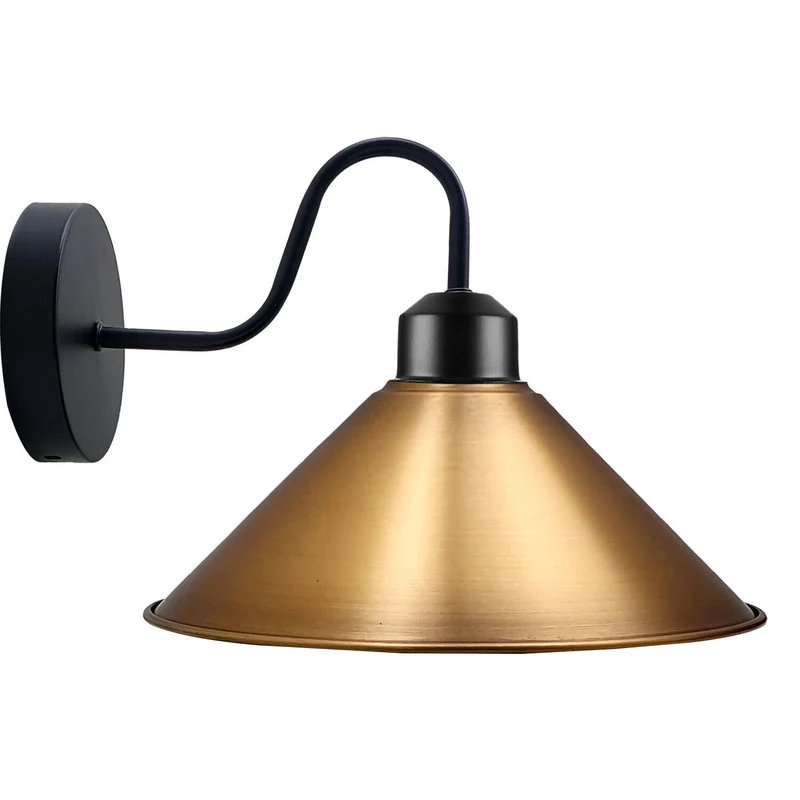 Vintage Wandlampe Industrial Design, Metallschirm für Loft~ 3334