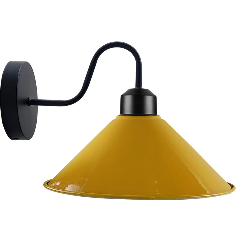 Vintage Wandlampe Industrial Design, Metallschirm für Loft~ 3334